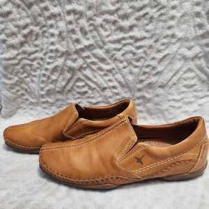 Pikolinos Men's Size 7-7.5 US 40 EU Puerto Rico Brown Leather Driving Loafers